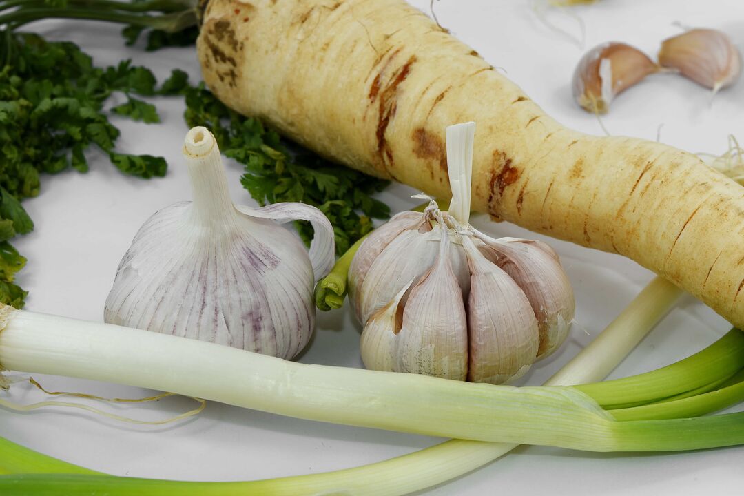 bawang putih dan lobak melawan parasit